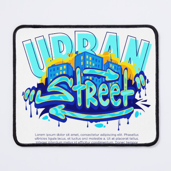 Item preview, Blue Yellow Graffiti Urban Streetwear T Shirt designed and sold by yahya tougui.