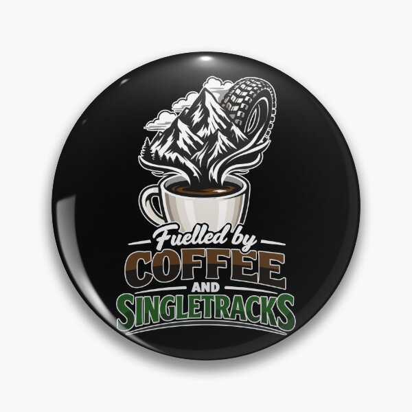 Item preview, Fueled by Coffee & Singletracks MTB coffee mug designed and sold by Pineapple-Tree.