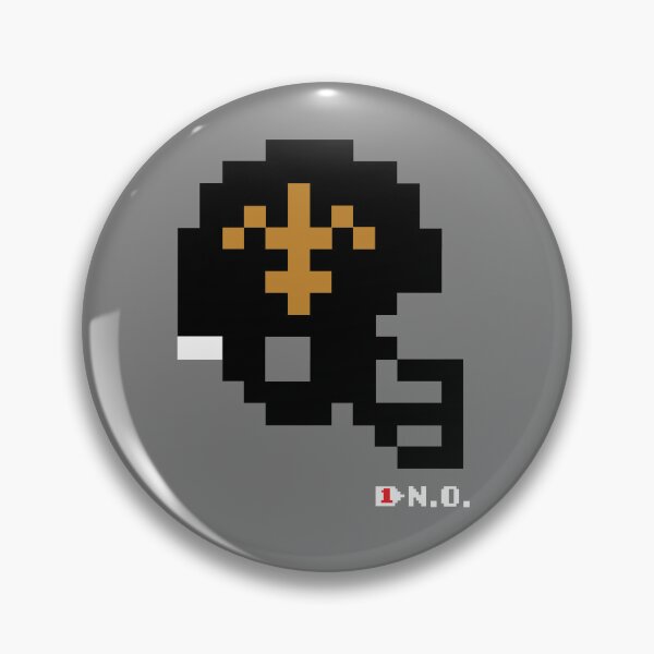 Item preview, Saints Alternate Black Tecmo Bowl Helmet designed and sold by TecmoBowlSports.