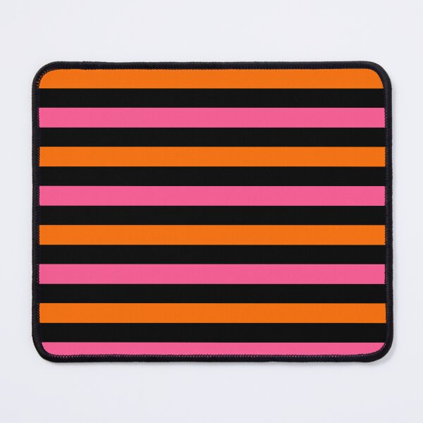 Item preview, Orange And Pink Stripes Design Black designed and sold by PatternTitan.