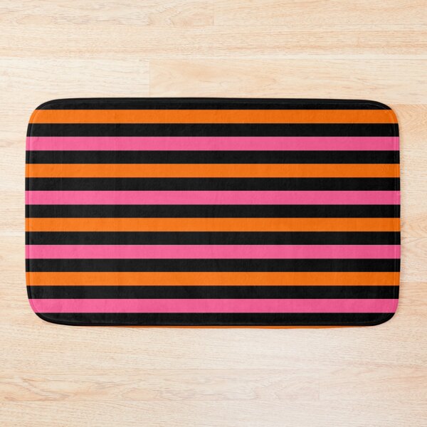 Item preview,  Orange And Pink Stripes Design Black  designed and sold by PatternTitan.