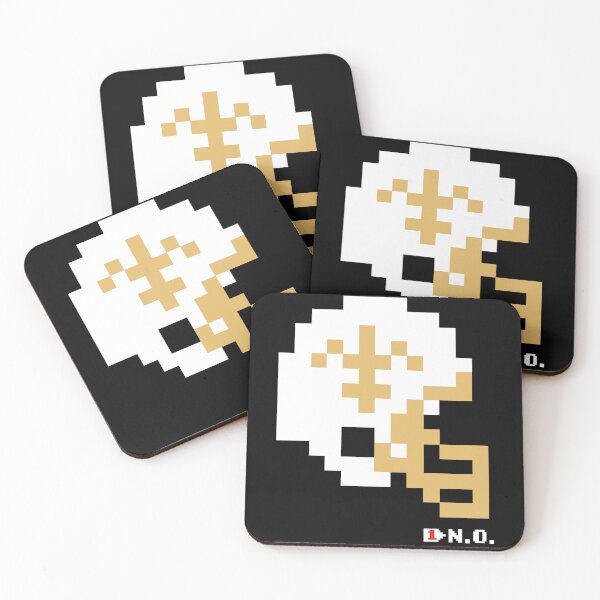 Item preview, Saints Alternate White Tecmo Bowl Helmet designed and sold by TecmoBowlSports.