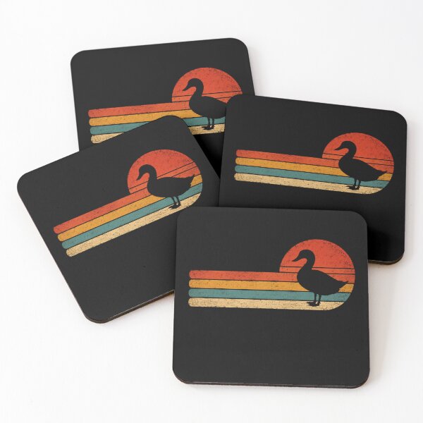 Item preview, Retro Duck Sunset Stripes Vintage Minimalist Nature designed and sold by Moizento.