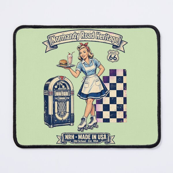 Item preview, Normandy Road Heritage 50s Diner Roller Waitress Jukebox Pinup designed and sold by Normandy Road Heritage™ - Vintage Garage Art.