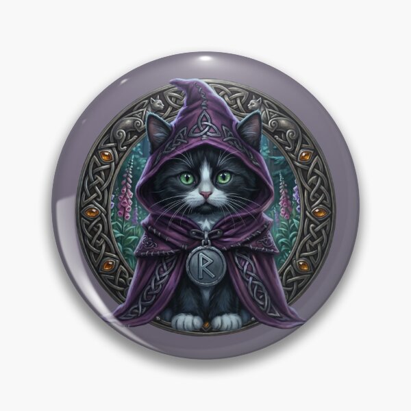 Item preview, The Lunar Wayfarer Black & White Cat Motif - Silver Mist Edition designed and sold by Englandbear.
