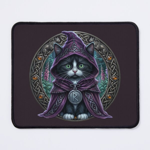 Item preview, The Lunar Wayfarer Black & White Cat Motif - Silver Mist Edition designed and sold by Englandbear.