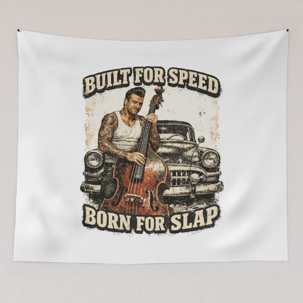 Item preview, Rockabilly Double Bass Oldtimer - Built For Speed designed and sold by Pineapple-Tree.