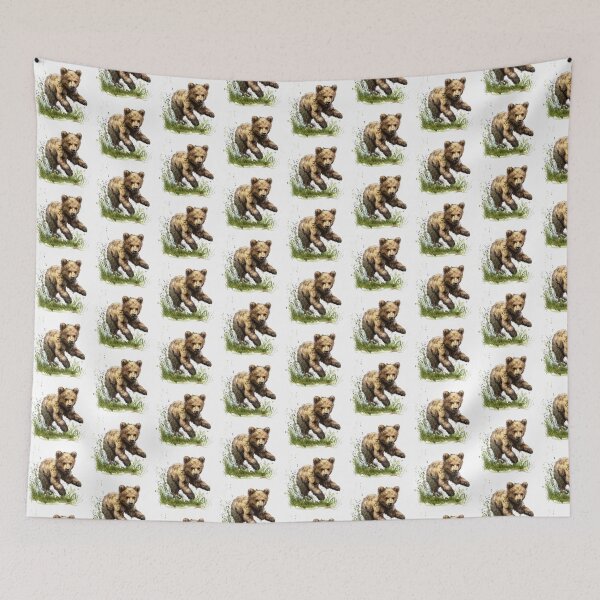 Item preview, Bear Cub | Cute Woodland Animal Watercolor Art designed and sold by Mandayartstudio.