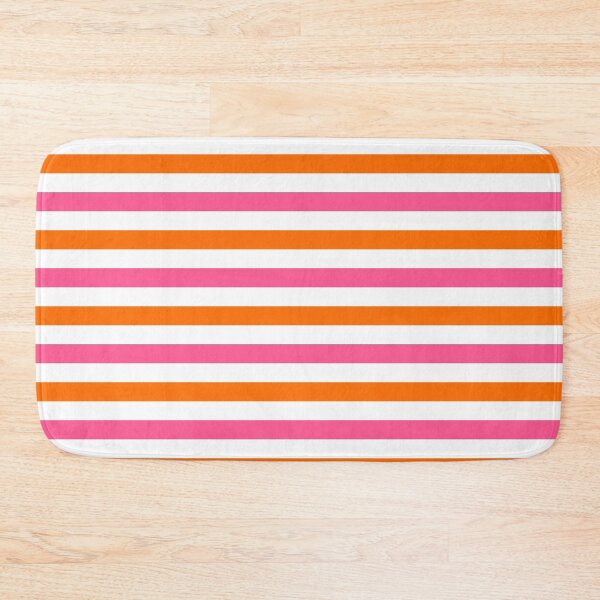 Item preview, Orange And Pink Stripes Design White  designed and sold by PatternTitan.