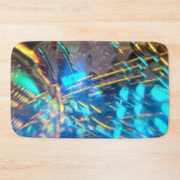 Item preview, Neon Cyber Grid: Electric Blue Light and Golden Rays designed and sold by ElionSolis.