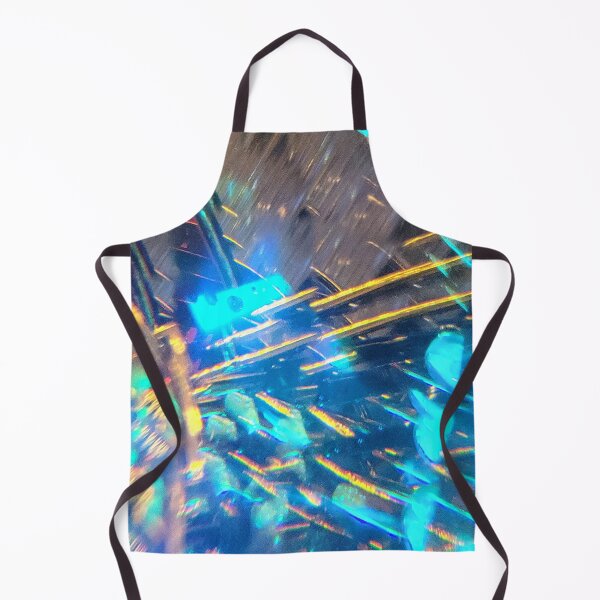 Item preview, Neon Cyber Grid: Electric Blue Light and Golden Rays designed and sold by ElionSolis.