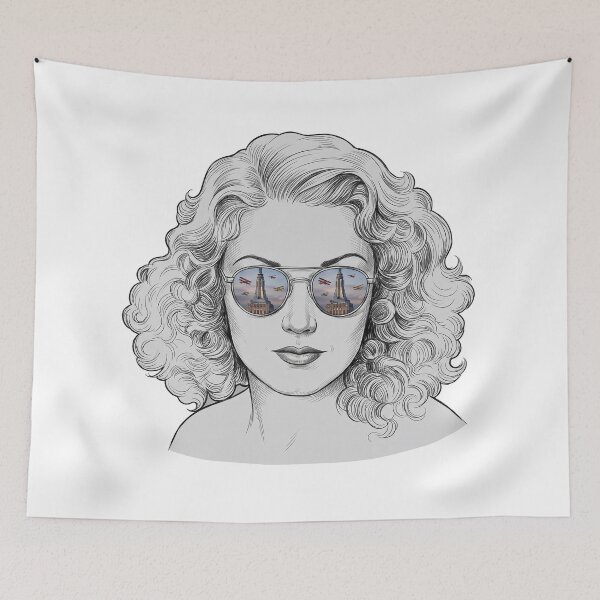 Item preview, Fay Wray King Kong Sunglasses Reflection designed and sold by Bad-Decisions-Designs.