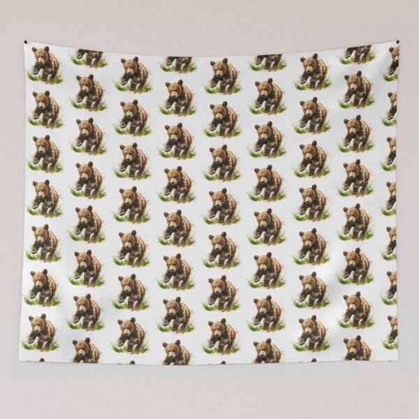 Item preview, Bear Cub | Cute Woodland Animal Watercolor Art designed and sold by Mandayartstudio.