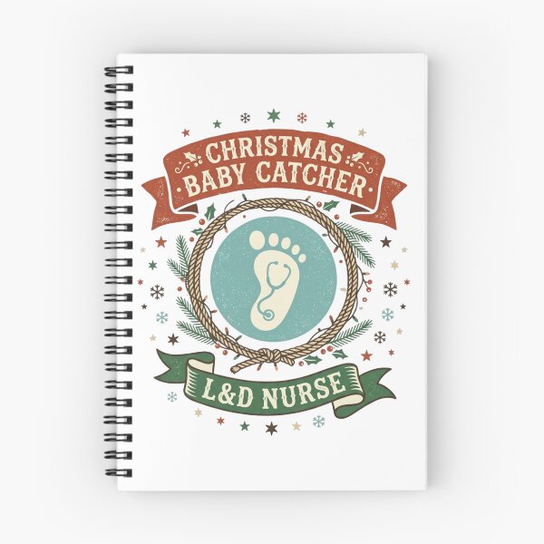 Item preview, Christmas Baby Catcher L&D Nurse Midwife Stethoscope Footprint designed and sold by raedattia.