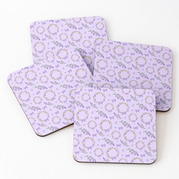 Item preview, Lemon Lavender Wreath Seamless Pattern designed and sold by Kritiveemporio.