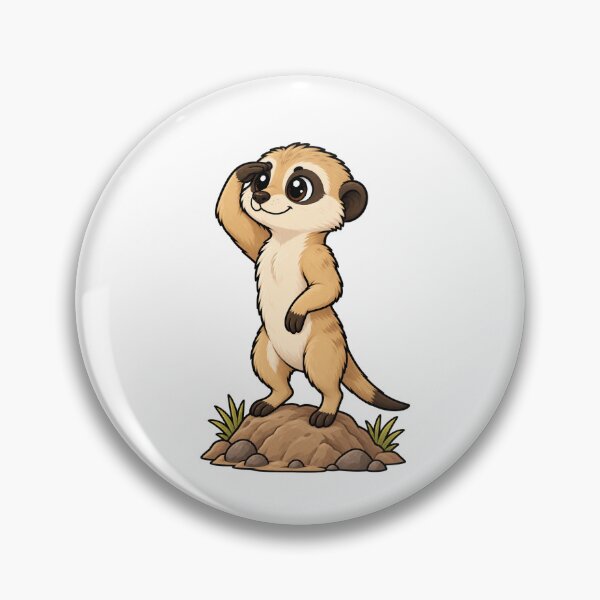 Item preview, Cute Meerkat Standing Watch on Mound designed and sold by Creativeworksuk.