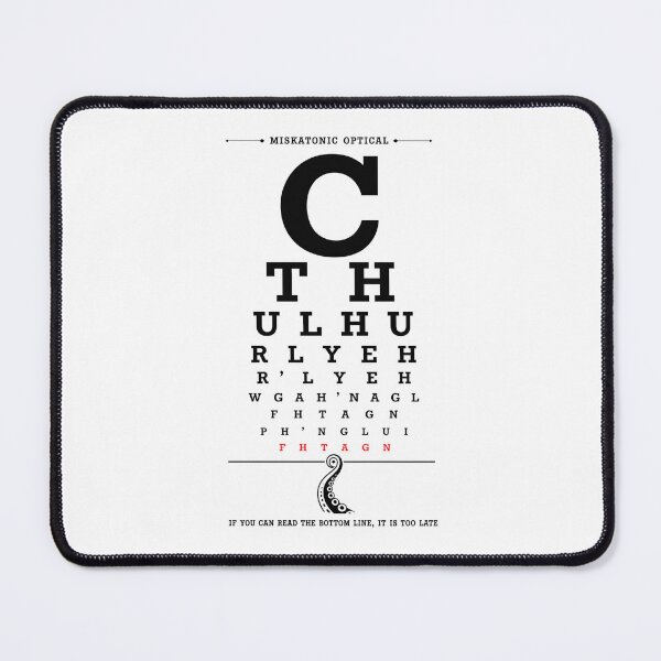 Item preview, Miskatonic Optical – Cthulhu Eye Chart designed and sold by Fenay Designs.