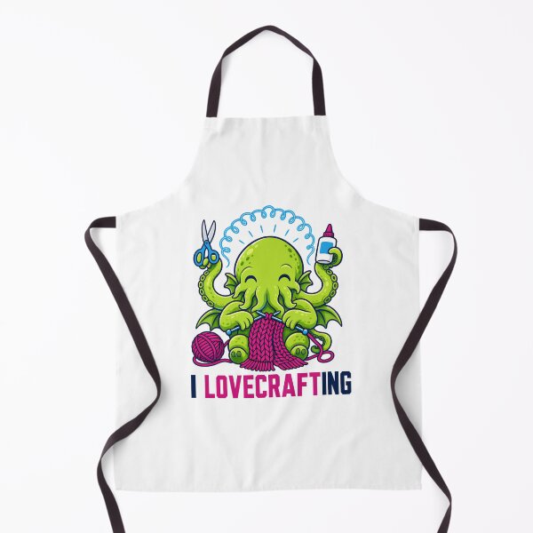 Item preview, Lovecraft I Love Crafting – Cute Cthulhu Crafter designed and sold by Fenay Designs.