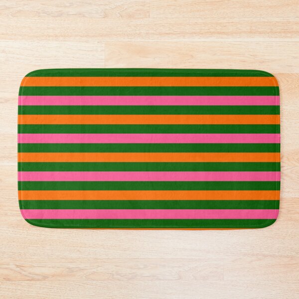 Item preview, Orange And Pink Stripes Design Green  designed and sold by PatternTitan.