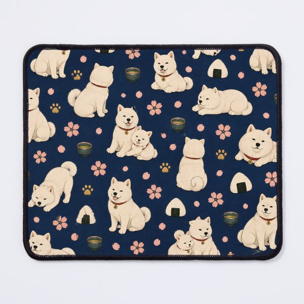 Item preview, Japanese White Shiba Inu Pattern designed and sold by YUKI JAPAN.