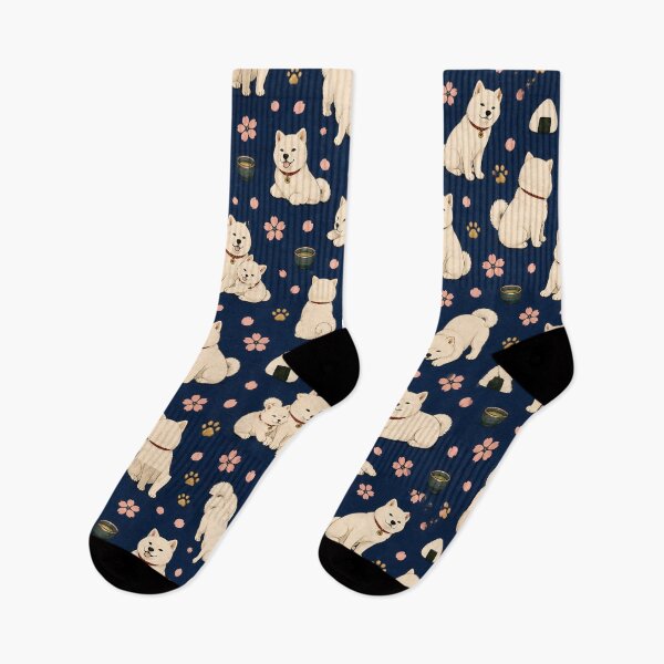 Item preview, Japanese White Shiba Inu Pattern designed and sold by YUKI JAPAN.