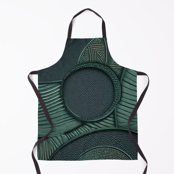 Item preview, Luxury Dark Green Embossed Leather Geometric Circles Pattern designed and sold by LYAN-STORE.