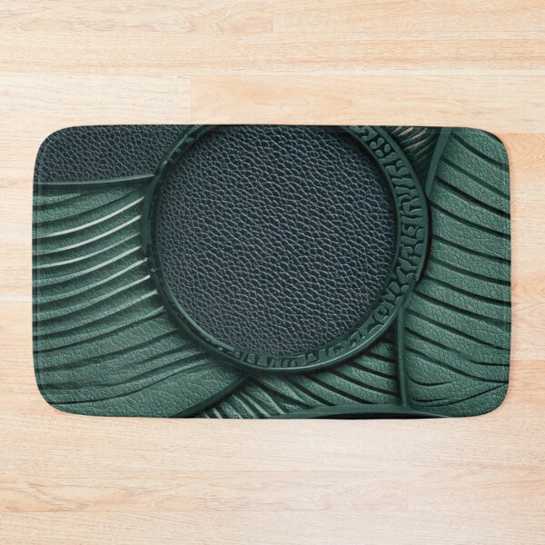 Item preview, Luxury Dark Green Embossed Leather Geometric Circles Pattern designed and sold by LYAN-STORE.