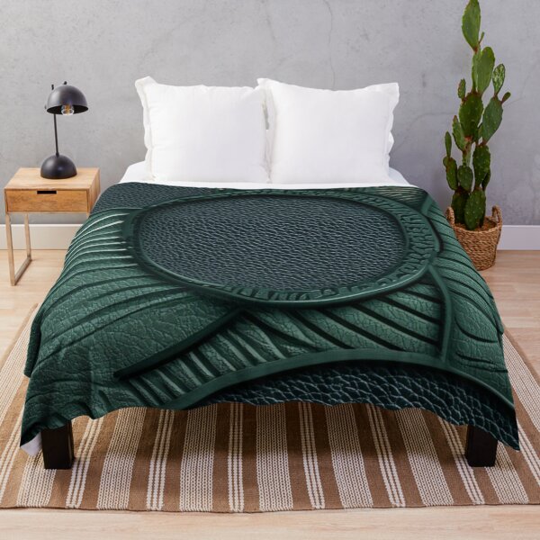Item preview, Luxury Dark Green Embossed Leather Geometric Circles Pattern designed and sold by LYAN-STORE.