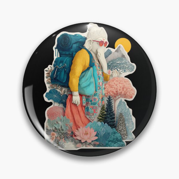 Item preview, Cool Hiking Elephant Backpacking Mountain Nature Papercut Art designed and sold by PANNARUK THAILAND.