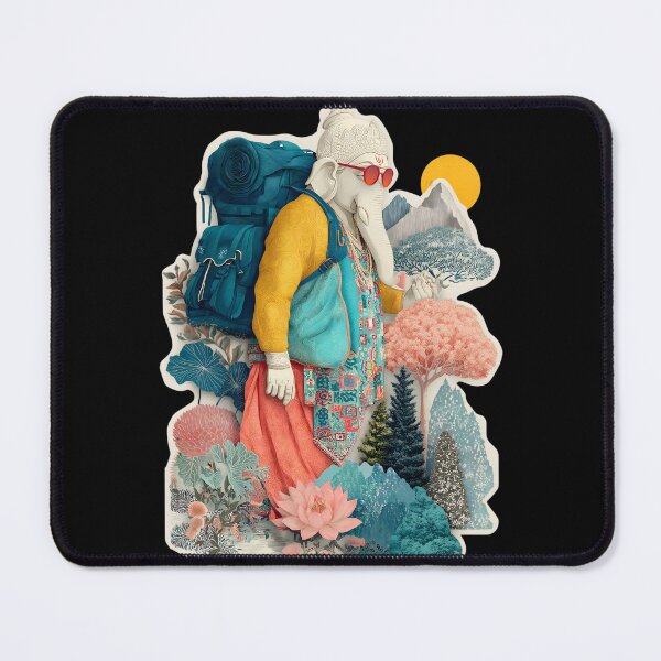 Item preview, Cool Hiking Elephant Backpacking Mountain Nature Papercut Art designed and sold by PANNARUK THAILAND.