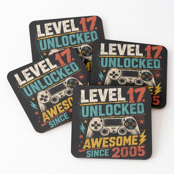 Item preview, Level 17 Unlocked Awesome Since 2005 Gamer Birthday Teenager Born 2005 designed and sold by RetroMini2026.