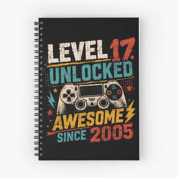 Item preview, Level 17 Unlocked Awesome Since 2005 Gamer Birthday Teenager Born 2005 designed and sold by RetroMini2026.