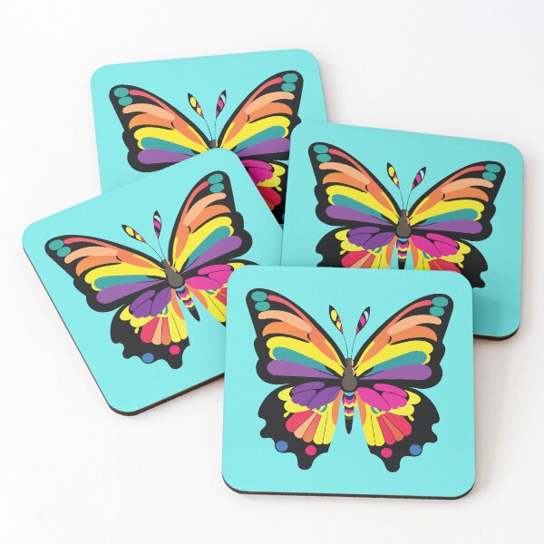 Item preview, Colorful Rainbow Butterfly Pop Art Illustration designed and sold by SolutionsArt.