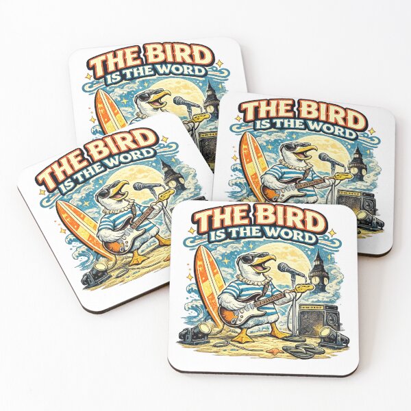 Item preview, The Bird Is The Word Surfing Seagull designed and sold by Bad-Decisions-Designs.