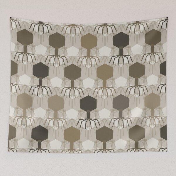Item preview, Bacteriophage Grid Geometric Pattern 003 designed and sold by TexSta.
