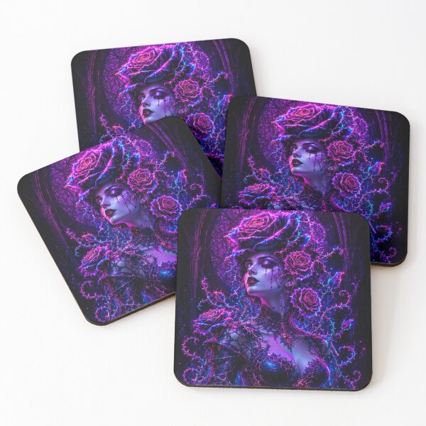 Item preview, Gothic rose personified — neon queen designed and sold by Axokris.