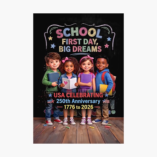 Item preview, SCHOOL - First Day - Big Dreams - USA 250th Anniversary Celebration 1776 to 2026 - Special Edition designed and sold by DBM Photo Art 1.