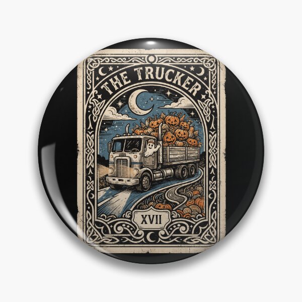 Item preview, Truck Driver Ghost Halloween Vintage Tarot Card Occult designed and sold by MTRBSK11.
