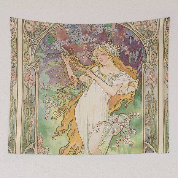 Item preview, Alphonse Mucha Spring 1896 designed and sold by maniacfitness.