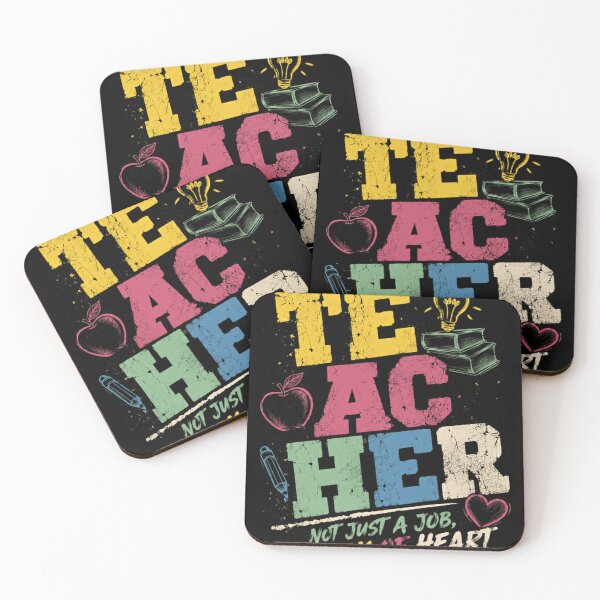 Item preview, Teacher Not Just A Job, A Work Of Heart Teaching Profession Educator Appreciation Gift designed and sold by RetroMini2026.