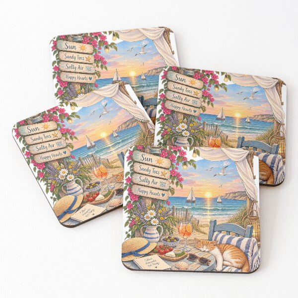 Item preview, Sun, Sandy Toes & Salty Air – Coastal Summer designed and sold by Moonroot Studio.
