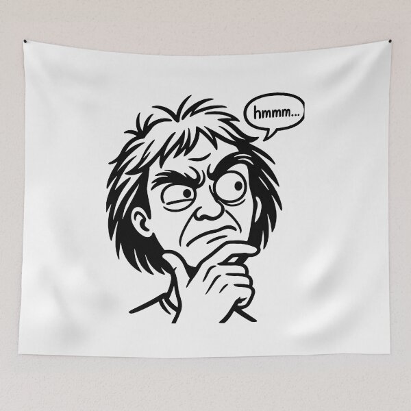 Item preview, Hmmm Meme Angry Thinking Face Funny Reaction Meme Comic Humor T-Shirt designed and sold by pawsome purrfect.
