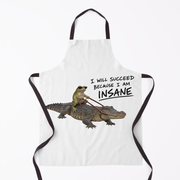 Item preview, I Will Succeed Because I Am Insane Funny Frog Gift designed and sold by Lina Caro.