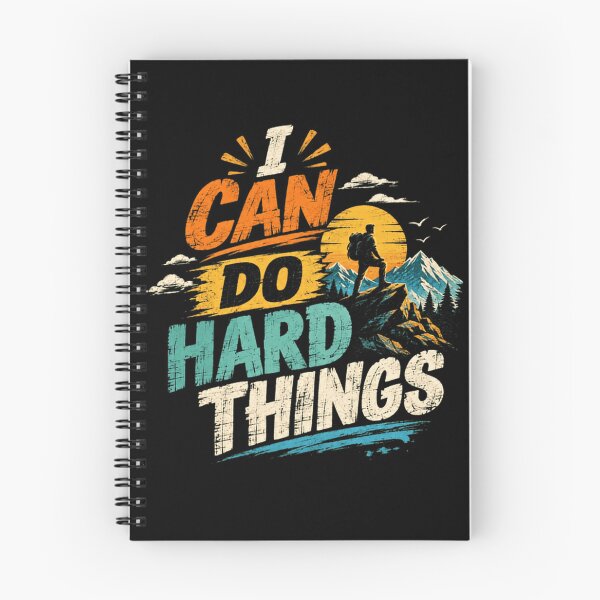 Item preview, I Can Do Hard Things Motivational Resilience Hiking Adventure designed and sold by RetroMini2026.