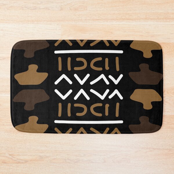 Item preview, Geometric Bogolan Pattern – Earth-Colored Triangles designed and sold by Wolagno.