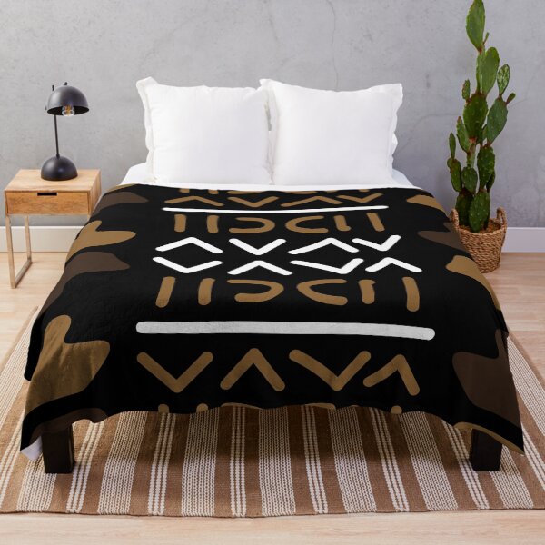 Item preview, Geometric Bogolan Pattern – Earth-Colored Triangles designed and sold by Wolagno.