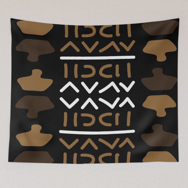 Item preview, Geometric Bogolan Pattern – Earth-Colored Triangles designed and sold by Wolagno.
