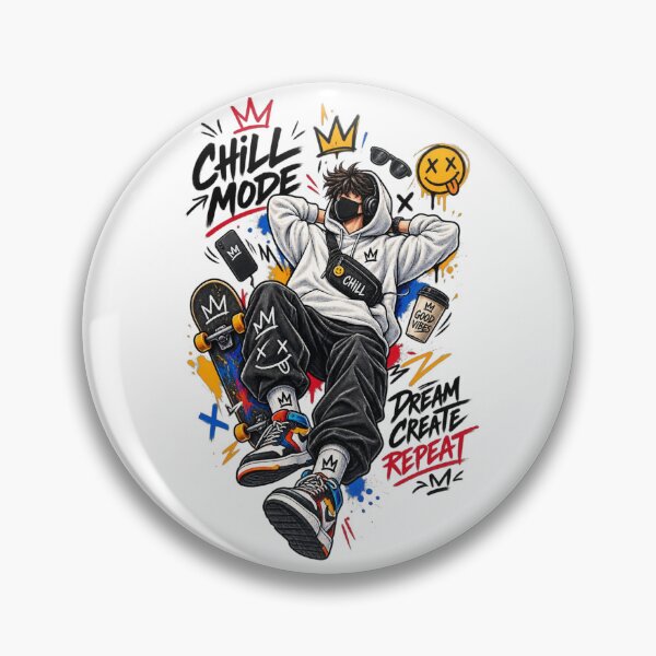 Item preview, Chill Mode – Gen Z Streetwear Vibes T-Shirt designed and sold by LarkLeaf.