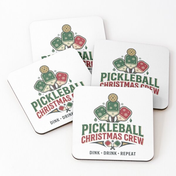 Item preview, Pickleball Christmas Crew Dink Drink Repeat Festive Paddle designed and sold by raedattia.