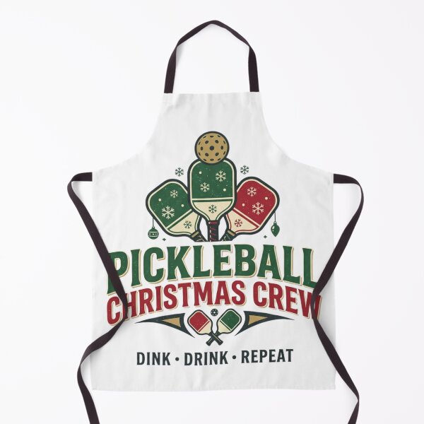 Item preview, Pickleball Christmas Crew Dink Drink Repeat Festive Paddle designed and sold by raedattia.